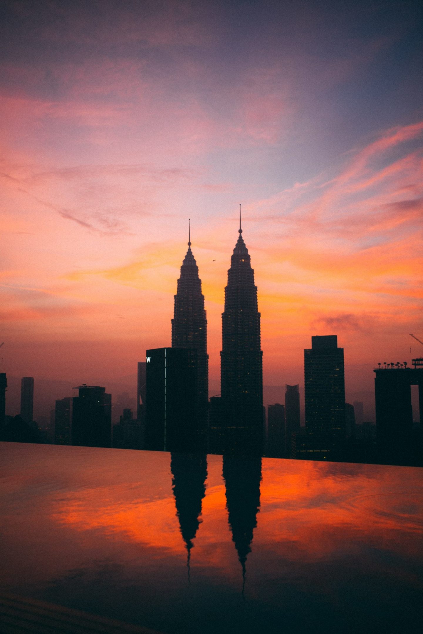 Petrona towers at sunset